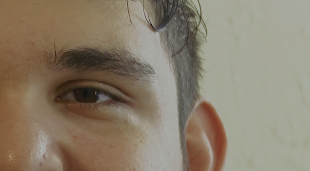 A closeup of an individual’s eye.