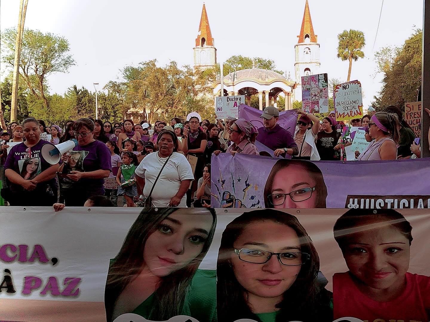 Women in Matamoros gather on International Women’s Day.