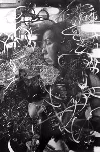 Mayuko Ono Gray, “形あるものいつかこわれる_ Anything that takes a form will break sooner or later (46),” 2024, graphite on paper, 96 x 63 inches. Image courtesy of the artist.