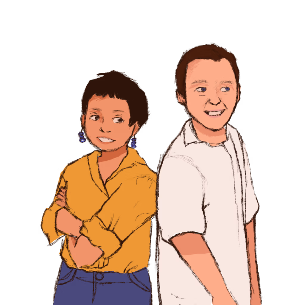 Queer Chicana, Tejana visionary author Gloria E. Anzaldúa and Mercedes author Rolando Hinojosa back to back.