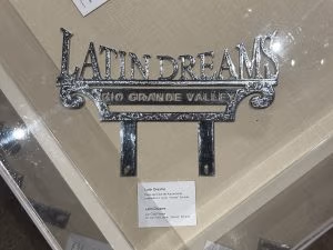 Javier “Harvey” Estrada, “Latin Dreams Car Club Plaque,” on loan from Javier Estrada. Image courtesy of the International Museum of Art & Science, McAllen