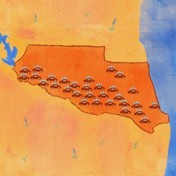 An orange map of the RGV overrun by car washes.