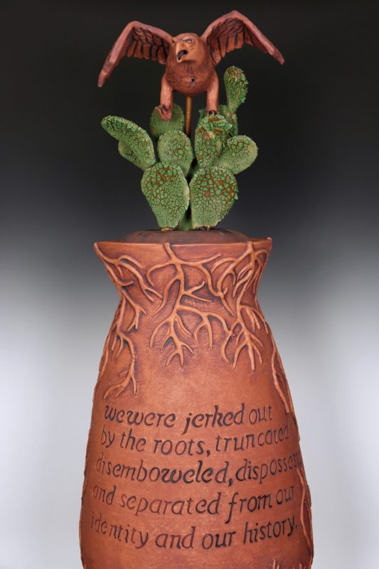 Full length Destierro ceramic vase