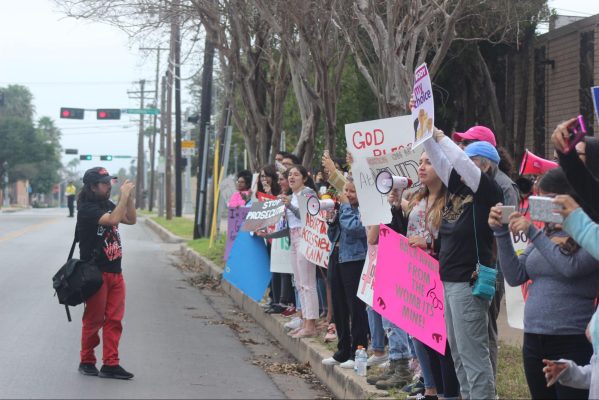 Shown are reproductive justice protestors and abortion proponents on Febrary 2, 2019, showing support for Whole Woman’s Health Clinic on the anniversary of when they legally defeated the state of Texas which attempted to have the clinic shut down. ???? Freddy Jimenez.
